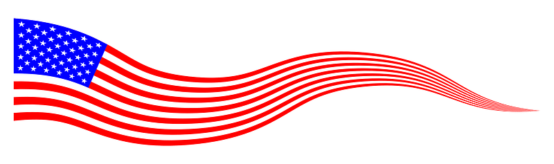 Wavy Usa Flag Banner