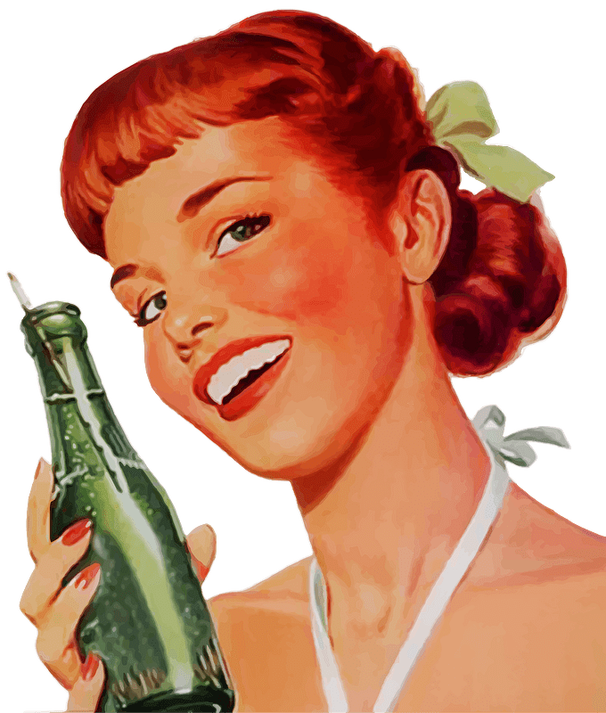 Vintage Soda Girl