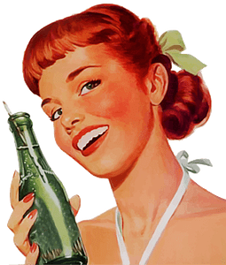Vintage Soda Girl
