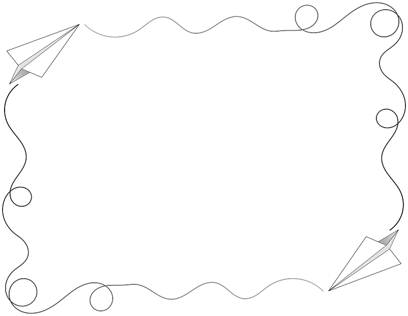 Paper Airplane Border