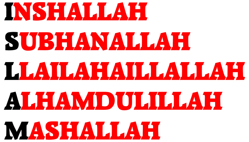 Islam Typography