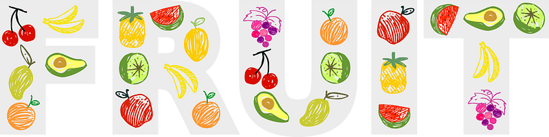 Fruit Typography