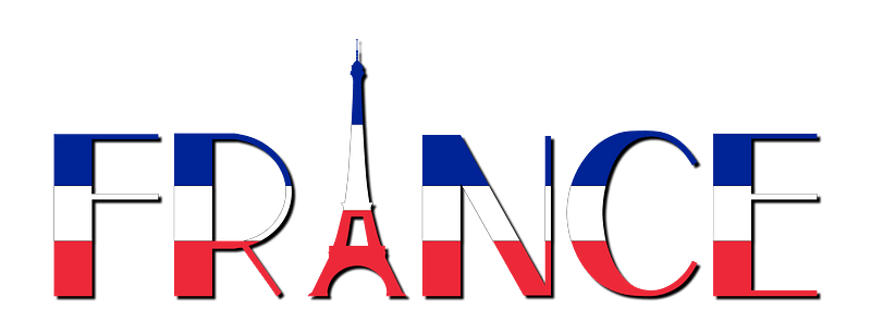 France Typography with Shadow