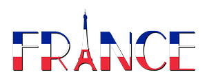 France Typography with Shadow