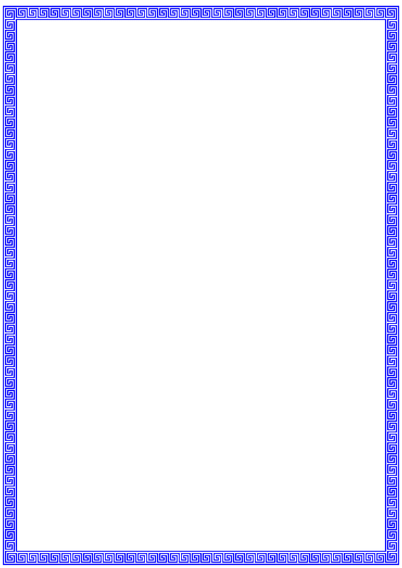 Greek Meander Frame A4