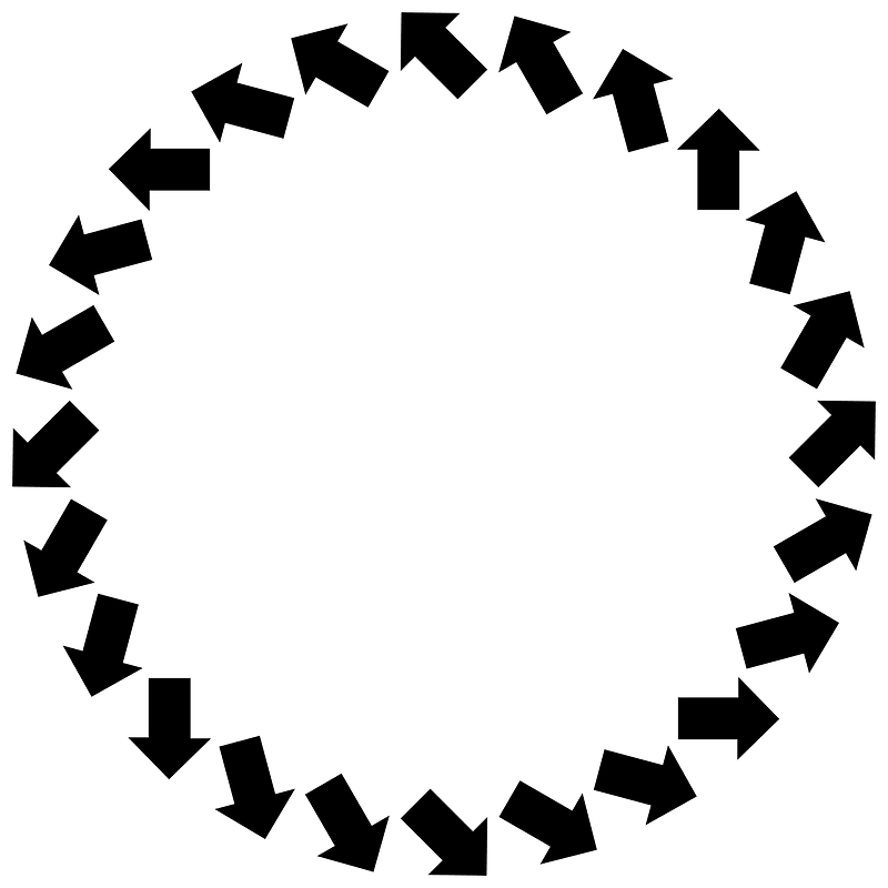 Outward Arrows Frame