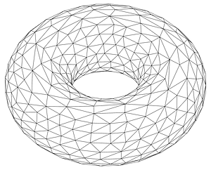 3D Torus Rotated Wireframe