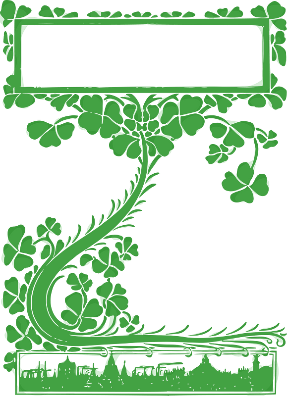 Green clover frame