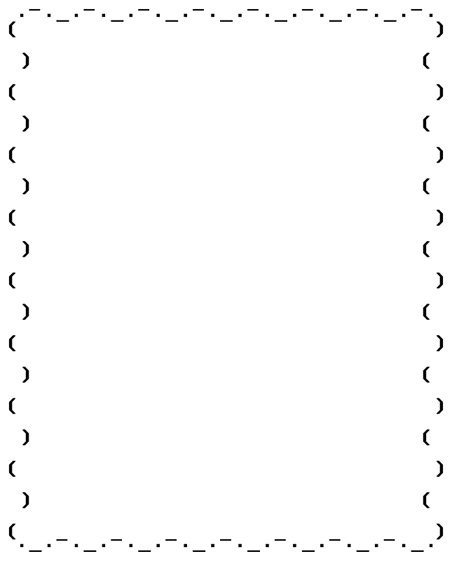 ASCII art style border