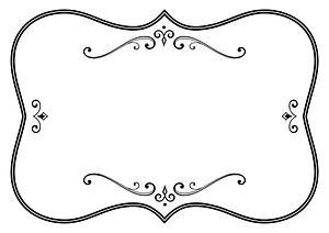 Decorative Black and White Flourish Frame
