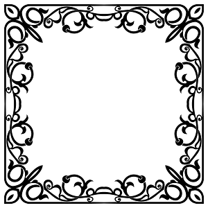 Decorative Floral Flourish Frame 10