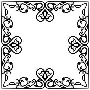 Decorative Floral Flourish Frame 11