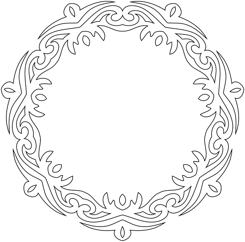 Decorative Line Art Frame 3