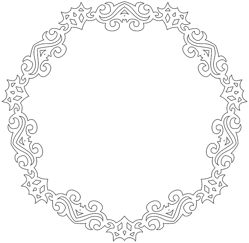 Decorative Line Art Frame 4