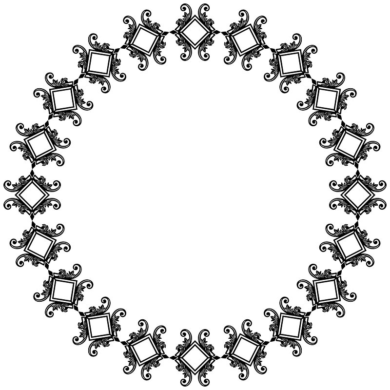 Decorative Ornamental Flourish Frame Extrapolated 11