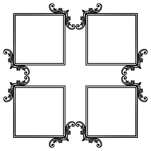 Decorative Ornamental Flourish Frame Extrapolated 6