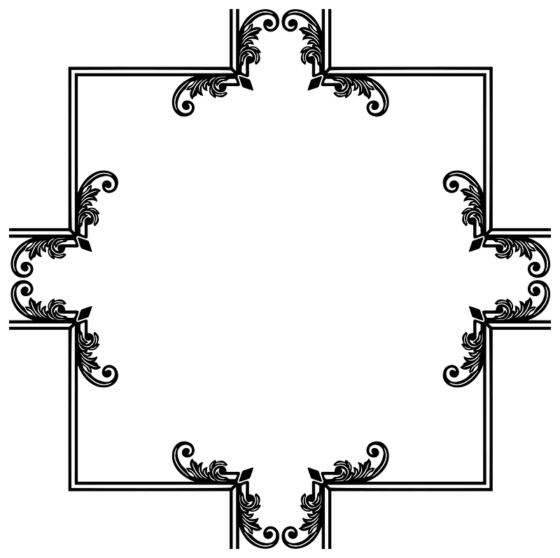 Decorative Ornamental Flourish Frame Extrapolated 7