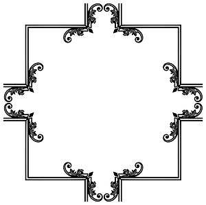 Decorative Ornamental Flourish Frame Extrapolated 7