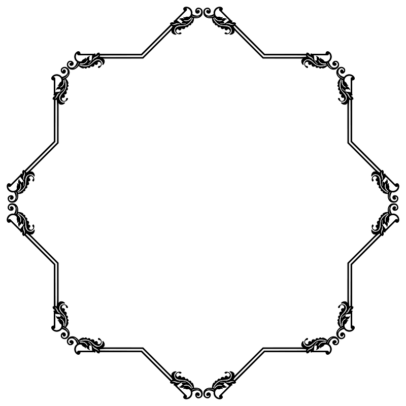 Decorative Ornamental Flourish Frame Extrapolated