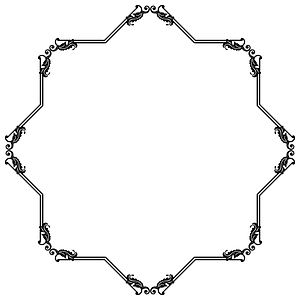 Decorative Ornamental Flourish Frame Extrapolated
