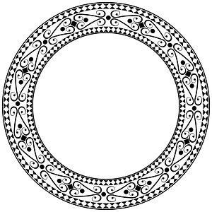Decorative Ornamental round Frame Large