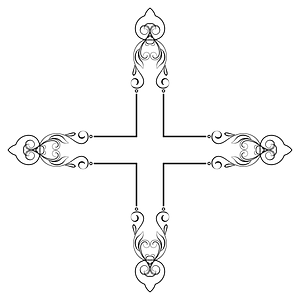Elegant Flourish Frame Cross