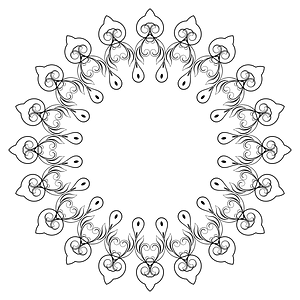 Elegant Flourish Frame Extrapolated