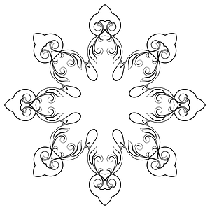 Elegant Flourish Frame Extrapolated