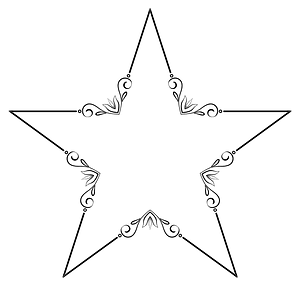 Elegant Flourish Frame Star