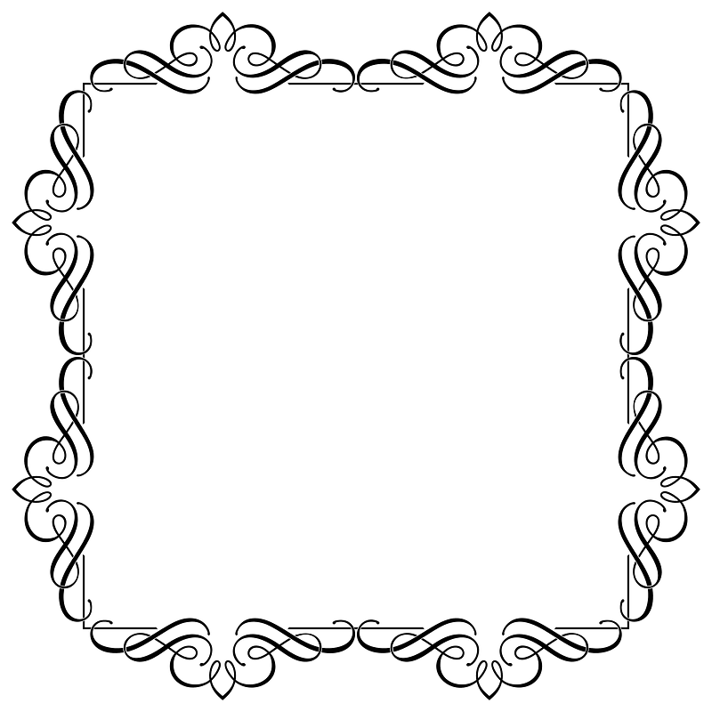 Fancy Flourish Frame - Free vector clipart images on creazilla.com