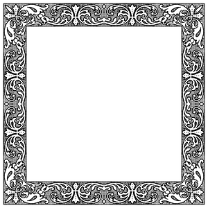 Fancy Vintage Square Frame 2