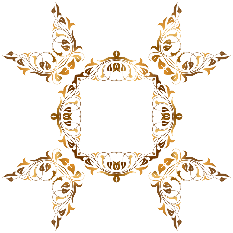 Floral Flourish Frame 8