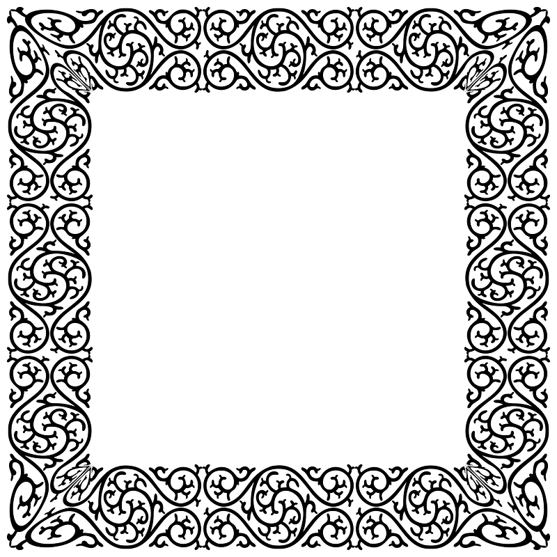 Flourish Line Art Design Frame 2
