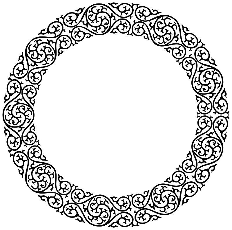 Flourish Line Art Design Frame