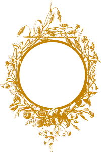 Flowery Frame Golden