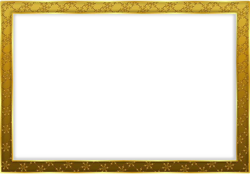 Gold Snowflake Frame by Merlin2525