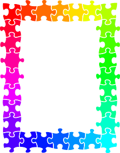 Jigsaw Frame Rainbow