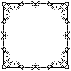 Ornamental Line Art Frame 2