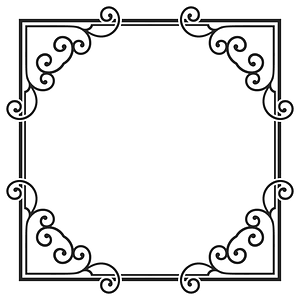 Ornamental Line Art Frame 3