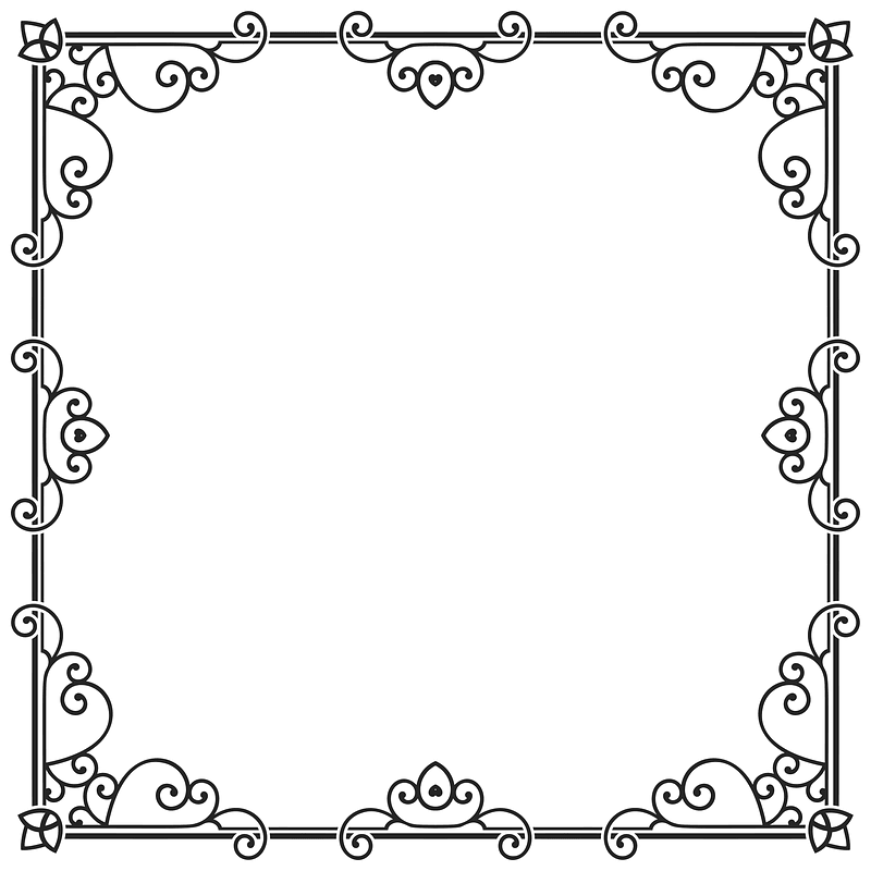 Ornamental Line Art Frame 4