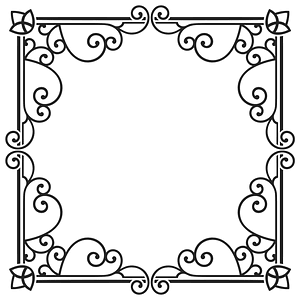 Ornamental Line Art Frame