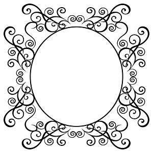 Ornamental Swooshy Flourish Frame