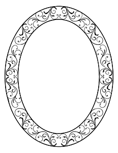 Oval Flourish Frame