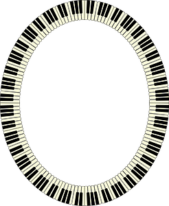 Piano Keys Frame Ellipse