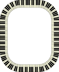 Piano Keys Frame Rectangle