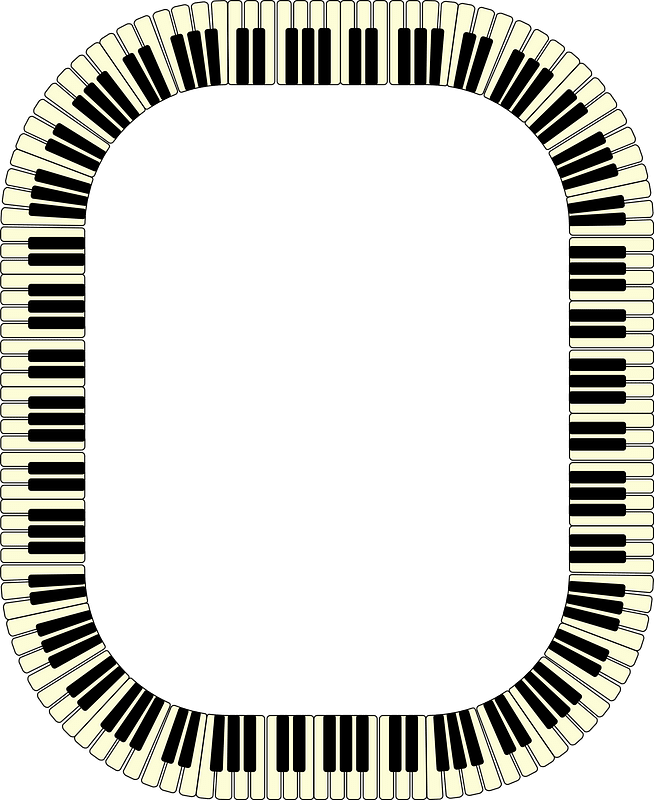 Piano Keys Frame Rectangle Inverted