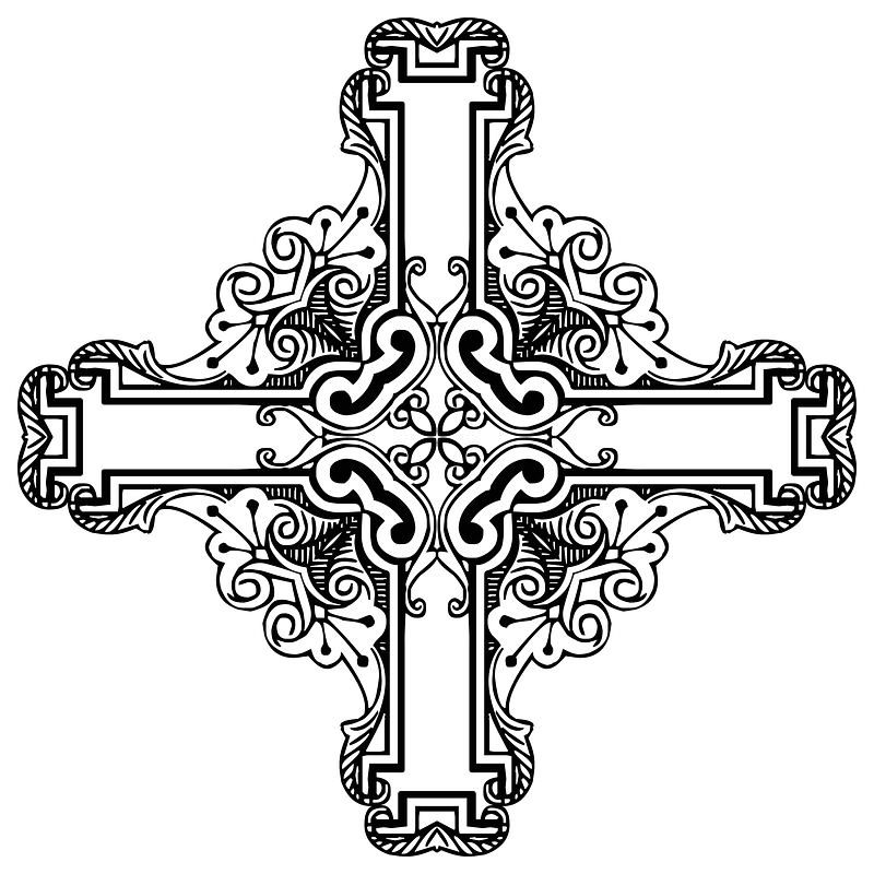 Vintage Symmetric Frame Cross 3