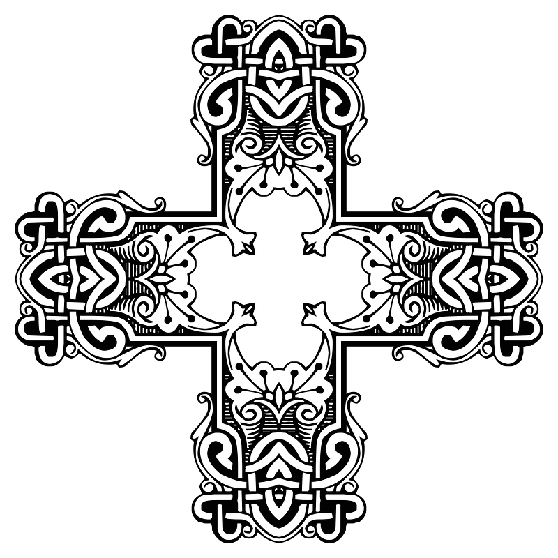 Vintage Symmetric Frame Cross 5