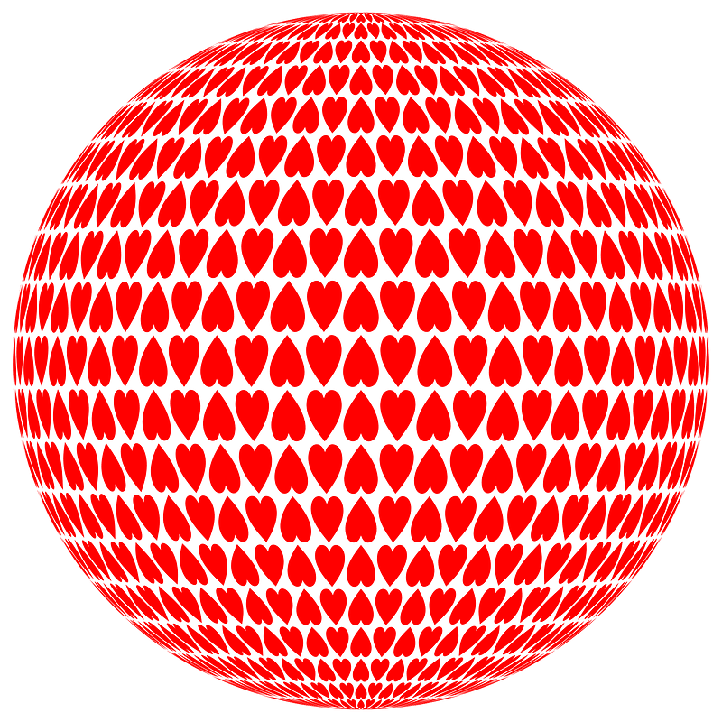 Alternating Hearts Sphere