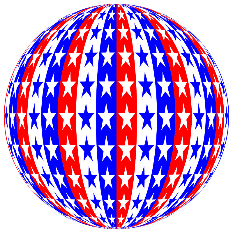 Red White Blue Sphere
